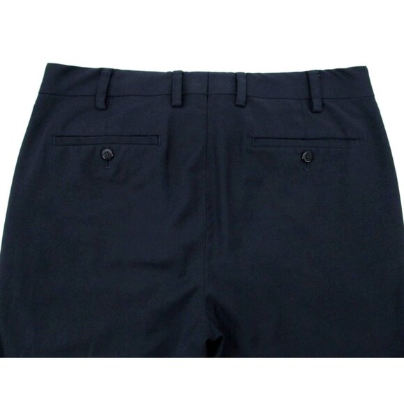 Louis Raphael Luxe Pants Mens 34x32 Navy Blue Wool Poly Stretch Trouser Slim Fit - Picture 3 of 13